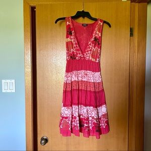 Deep V-Neck Flowy Summer Dress